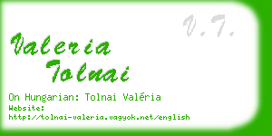 valeria tolnai business card